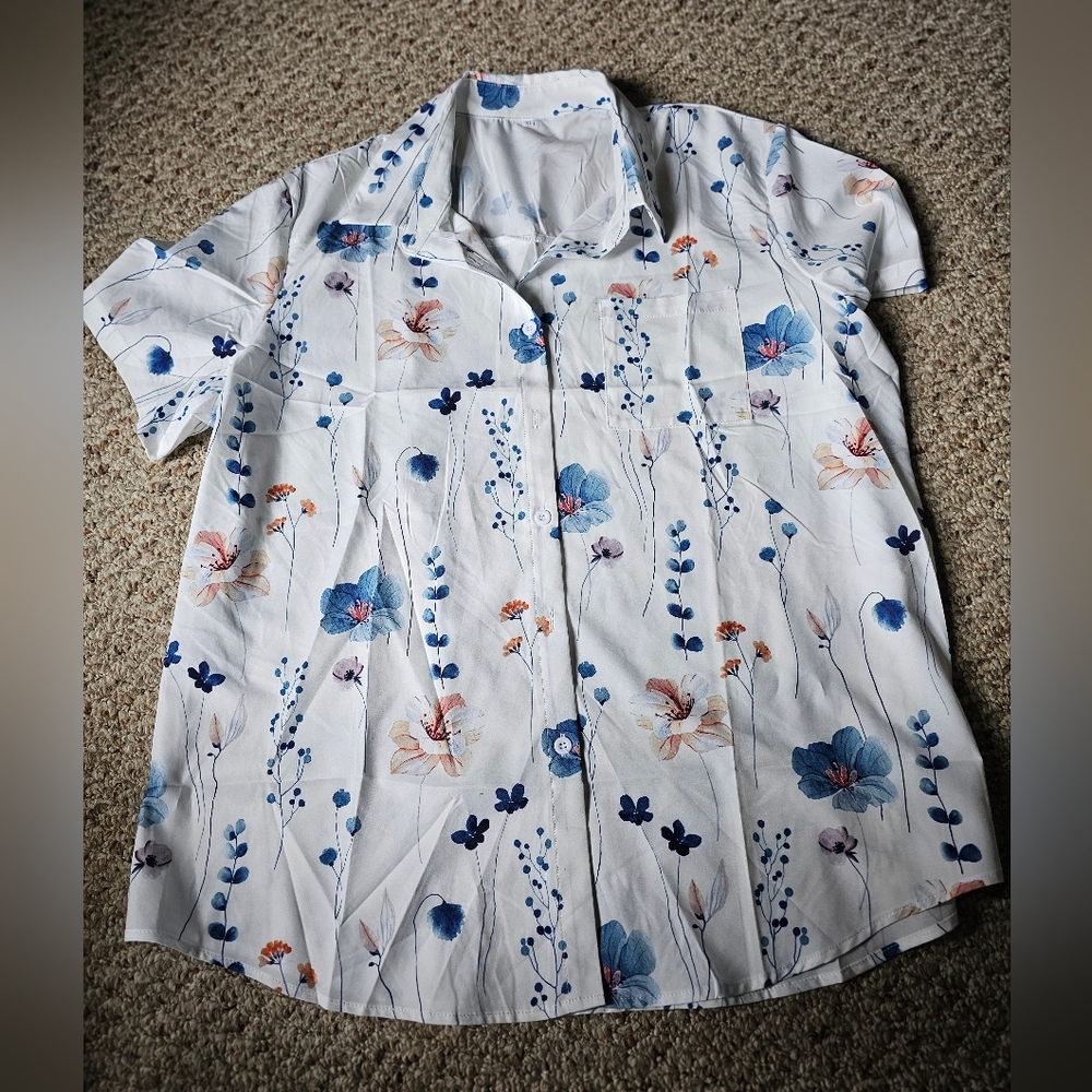 Floral Print Women's Blouse